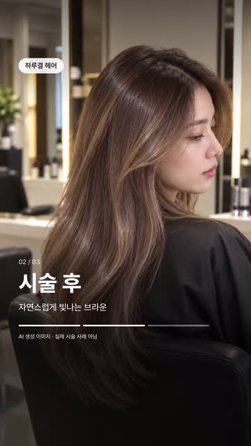 시술 후 장면. 윤기 나는 브라운 컬러에 ‘시술 후’ 자막